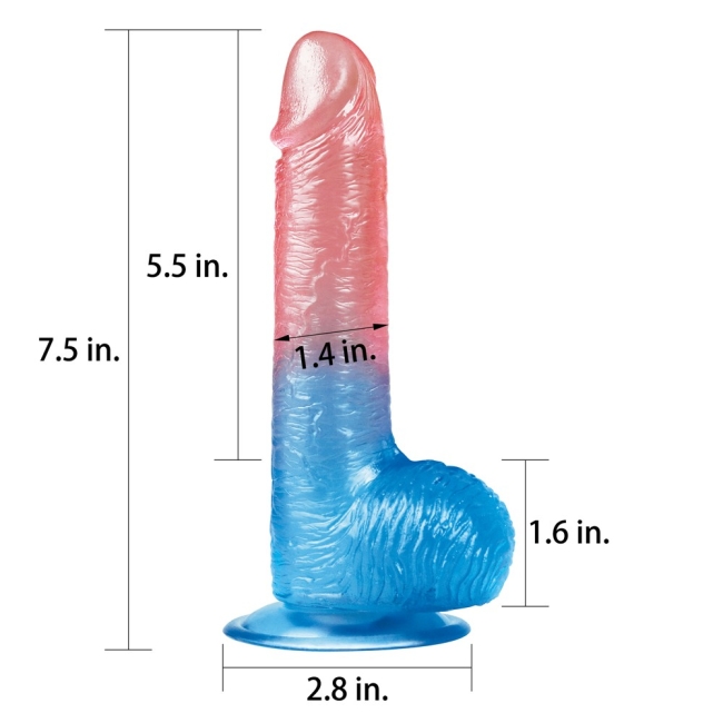 Lovetoy Çift Renkli Ultra Yumuşak 19 Cm Kemerli Jel Dildo