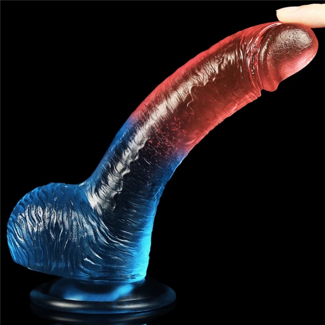 Lovetoy Çift Renkli Ultra Yumuşak 19 Cm Kemerli Jel Dildo