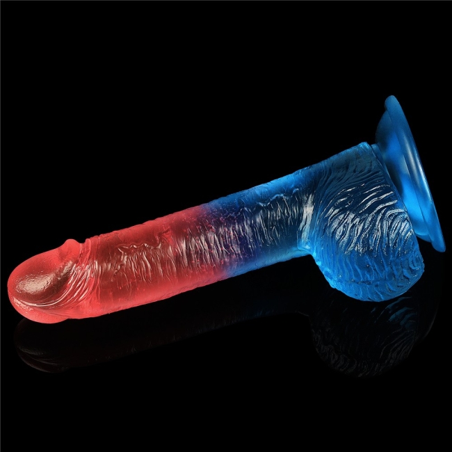 Lovetoy Çift Renkli Ultra Yumuşak 19 Cm Kemerli Jel Dildo