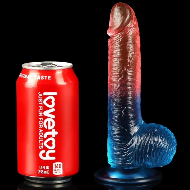 Lovetoy Çift Renkli Ultra Yumuşak 19 Cm Kemerli Jel Dildo