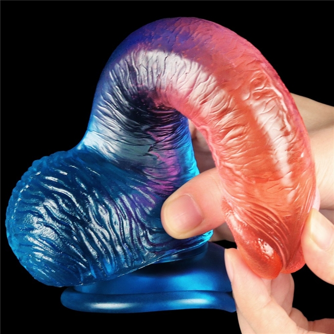 Lovetoy Çift Renkli Ultra Yumuşak 19 Cm Kemerli Jel Dildo