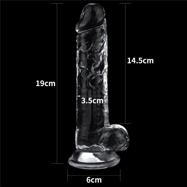 Lovetoy Flawless Clear 19 Cm Yumuşak Şeffaf Jel Dildo	