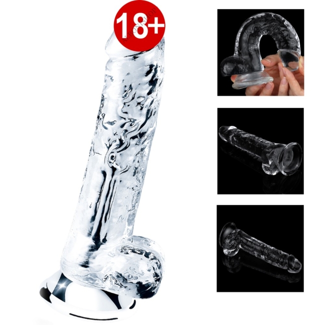 Lovetoy Flawless Clear 19 Cm Yumuşak Şeffaf Jel Dildo	