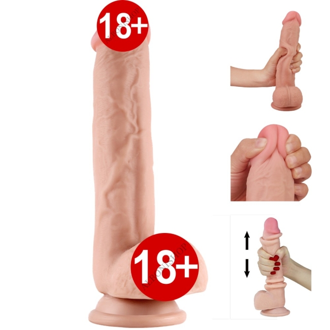 Lovetoy Hareketli Dış Yüzey Özel Seri Ultra Yumuşak 24 Cm Realistik Penis