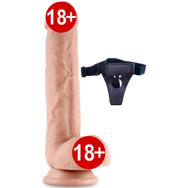 Lovetoy Hareketli Dış Yüzey Özel Seri Ultra Yumuşak 24 Cm Strap On Penis-317004