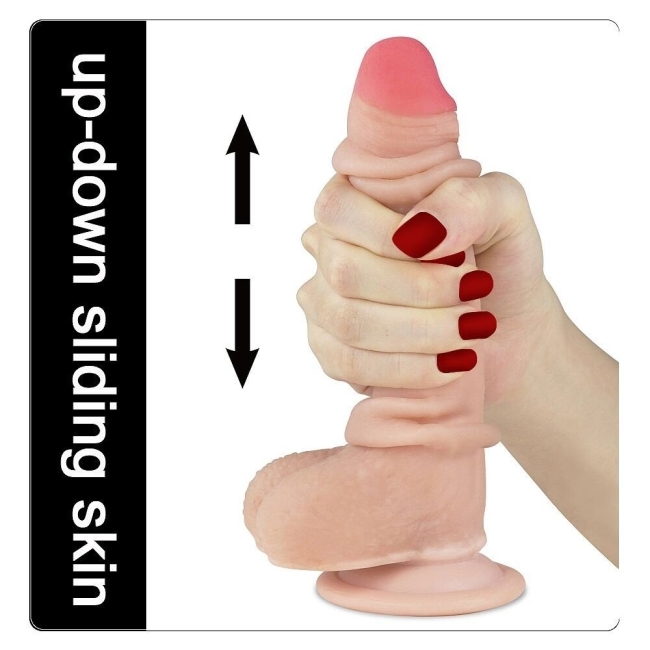 Love Toy Hareketli Dış Yüzey Ultra Yumuşak 17 Cm Kemerli Realistik Penis-317001