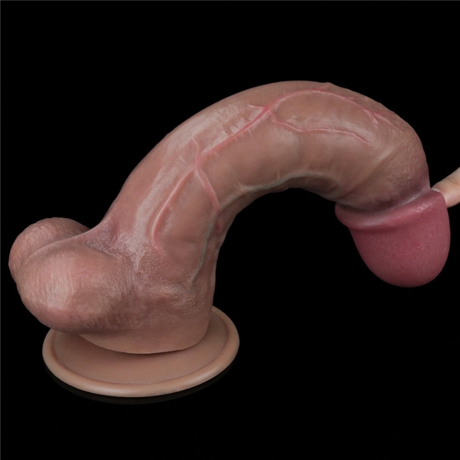 Lovetoy Nature Cock Serisi 27 Cm Özel Dokulu Çift Katmanlı Belden Bağlamalı Penis