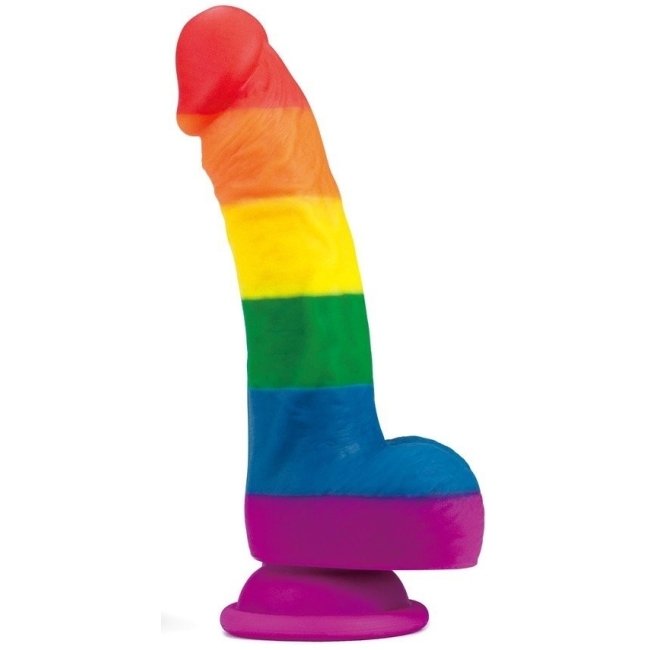 Lovetoy Prider Gökkuşağı Renkli 21 Cm Belden Bağlamalı Realistik Penis-410027