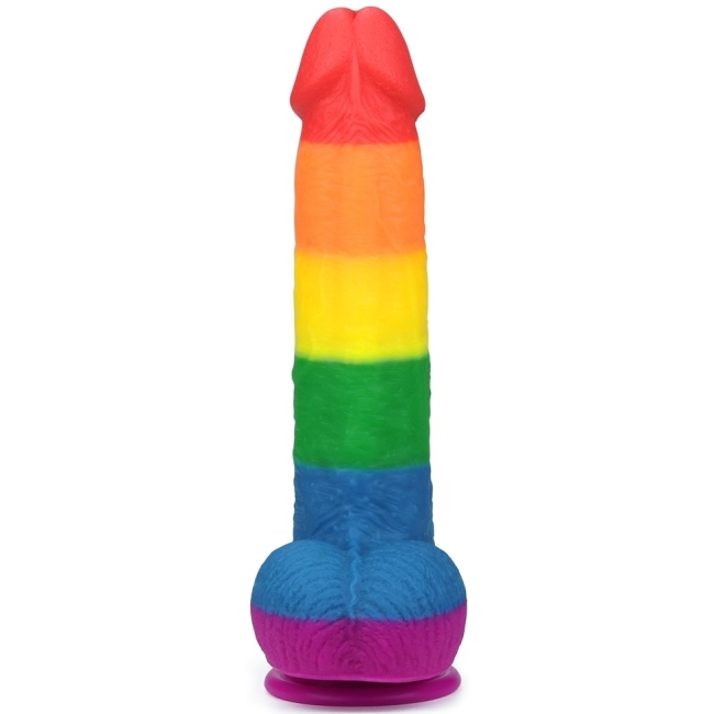 Lovetoy Prider Gökkuşağı Renkli Damarlı 23 Cm Realistik Penis-410028