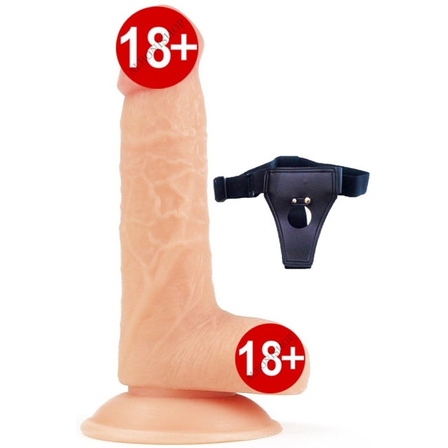 Lovetoy Yeni Nesil Ultra Yumuşak Özel Dokulu 18 Cm Strap On Penis-1087