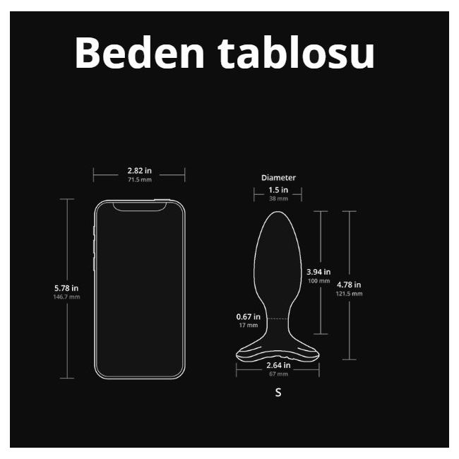 Lovense Hush 2 Akıllı Telefon Kontrollü 1.5 İnch Anal Plug