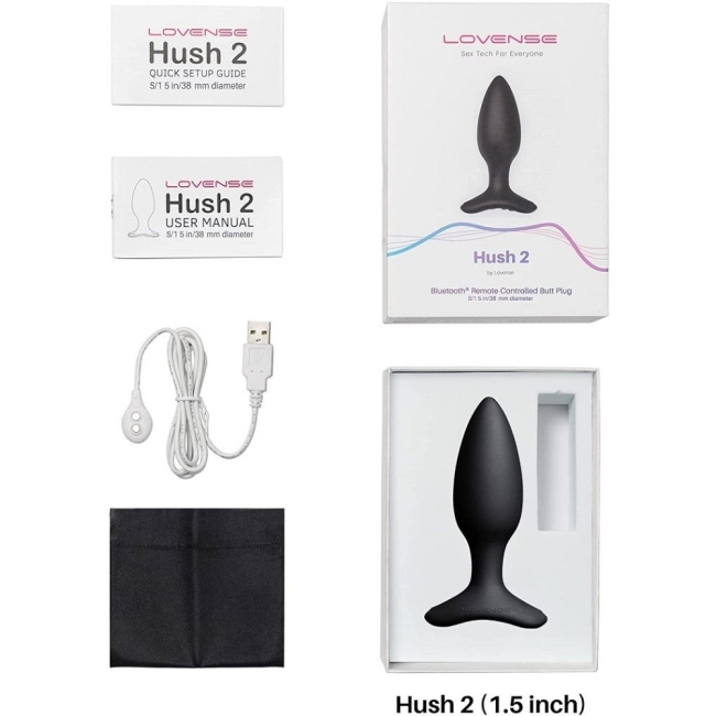 Lovense Hush 2 Akıllı Telefon Kontrollü 1.5 İnch Anal Plug