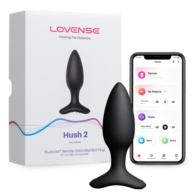 Lovense Hush 2 Akıllı Telefon Kontrollü 1.5 İnch Anal Plug