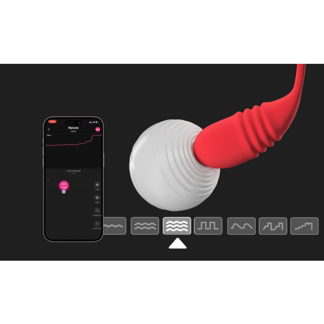 Lovense Vulse App-Controlleds Thrusting & Vibrating Egg Vibratör