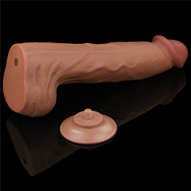 Lovetoy Brown King Size Hareketli Dış Yüzey Ultra Yumuşak 36 Cm Realistik Penis