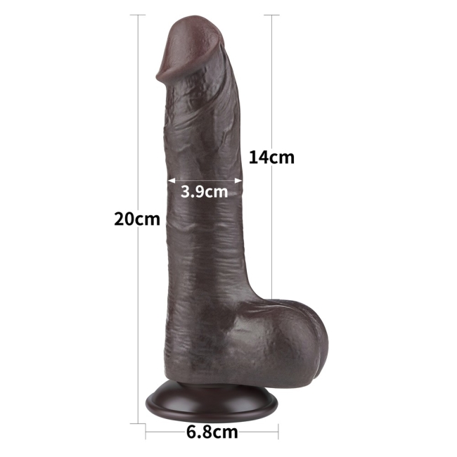 Lovetoy Hareketli Dış Yüzey Özel Seri Ultra Yumuşak 20 Cm Realistik Belden Bağlamalı Dildo