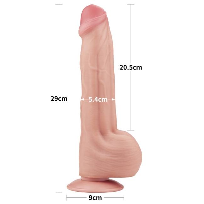 Lovetoy King Size Hareketli Dış Yüzey Özel Seri Ultra Yumuşak 29 Cm Realistik Penis