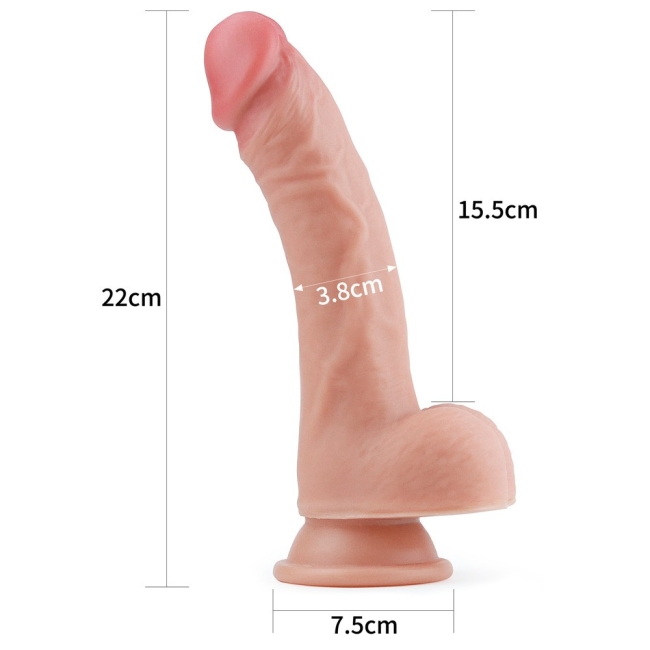 Lovetoy Nature Cock Serisi Özel Çift Dokulu 20 cm Realistik Kemerli Penis