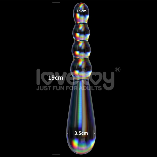 Lovetoy Twilight Gleam Glass Boğumlu Cam Dildo