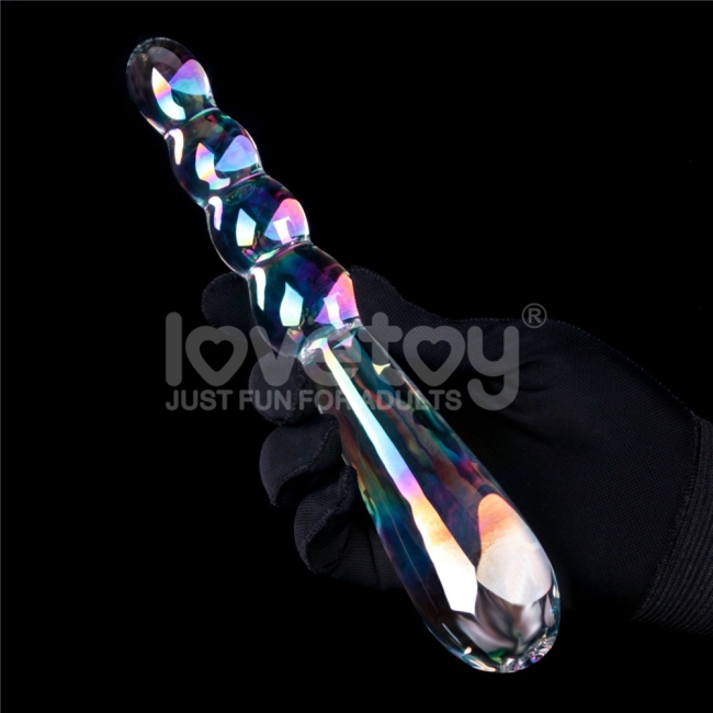 Lovetoy Twilight Gleam Glass Boğumlu Cam Dildo