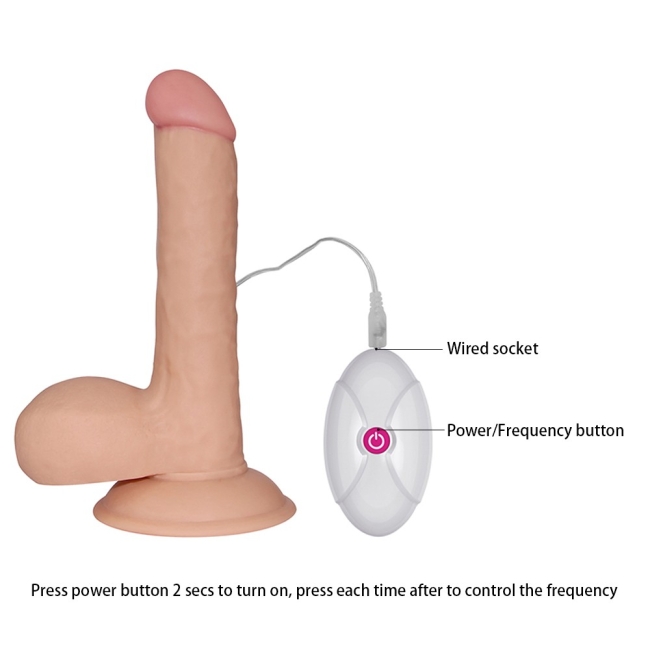 Lovetoy Ultra Yumuşak Özel Dokulu 18 Cm Titreşimli Realistik Penis