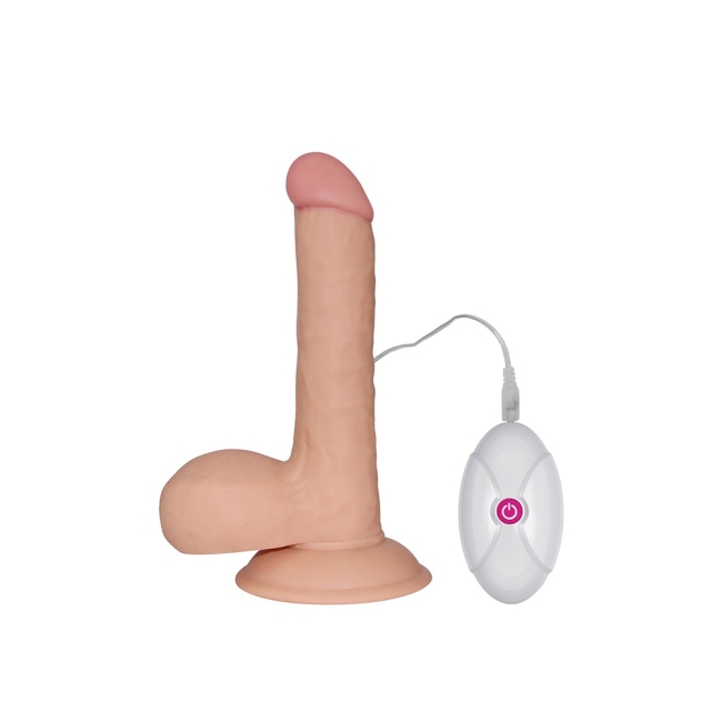 Lovetoy Ultra Yumuşak Özel Dokulu 18 Cm Titreşimli Realistik Penis