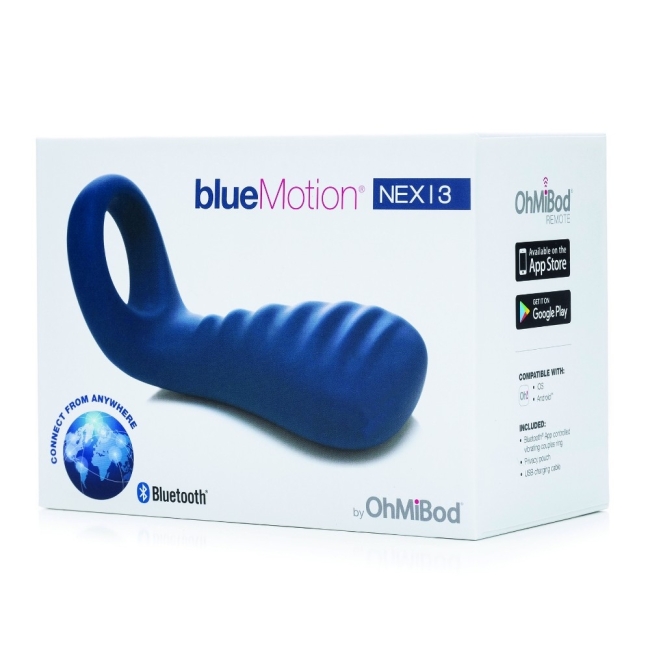 OhMiBod - BlueMotion Nex 3 Çiftlere Özel Titreşimli Masaj Aleti ve Penis Halkası