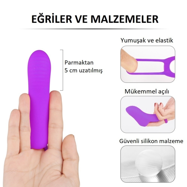 OMG 9 Modlu Titreşimli Parmağa Takılabilen Kumandalı Mini Vibratör