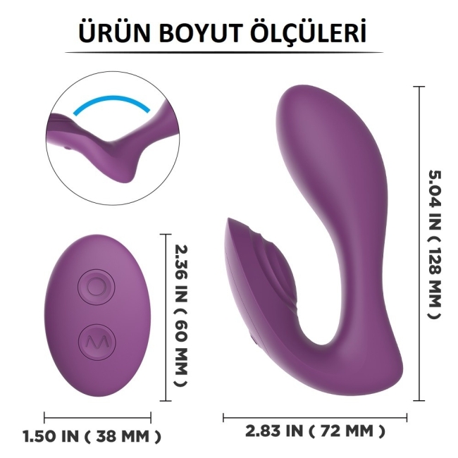 Orchid 10 Modlu Titreşimli Kumandalı Giyilebilen G-Bölgesi ve Klitoris Vibratör