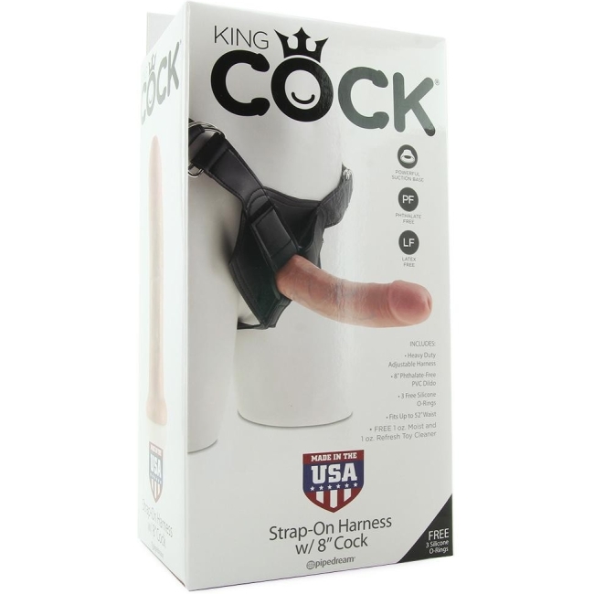 Pipedeam King Cock Strap-On 8 İnç Kemerli Penis Made İn USA