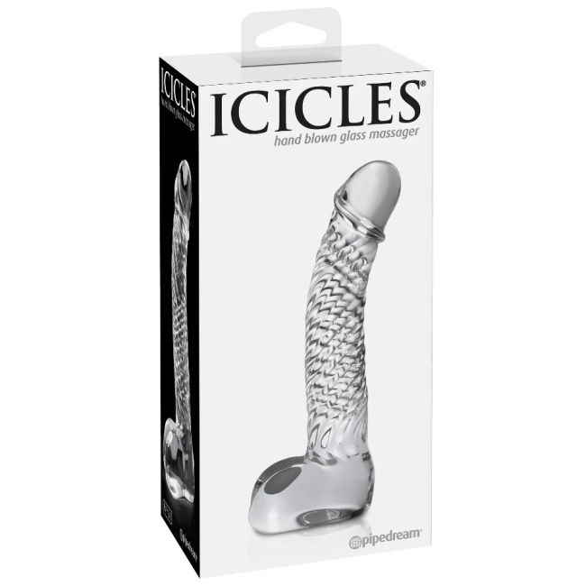 Pipedream Icicles No. 61 Glass Cam Dildo