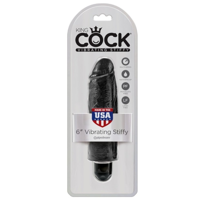 Pipedream King Cock Stiffy 15 Cm Siyah Realistik Vibratör