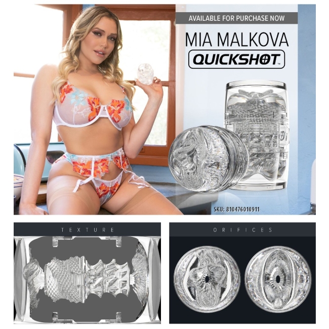 Quickshot Mia Malkova Çift Taraflı Anal ve Vajinal Mastürbatör