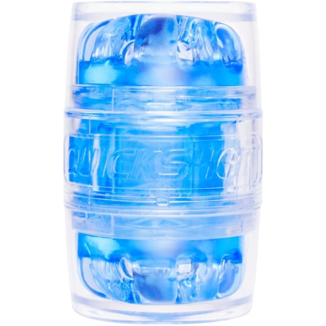 Quickshot Turbo Blue Ice Çift Taraflı Anal ve Vajinal Mastürbatör