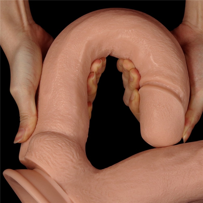 Realistic Mega Double Ultra Kalın Dildo 30 Cm Çift Başlı Dİldo