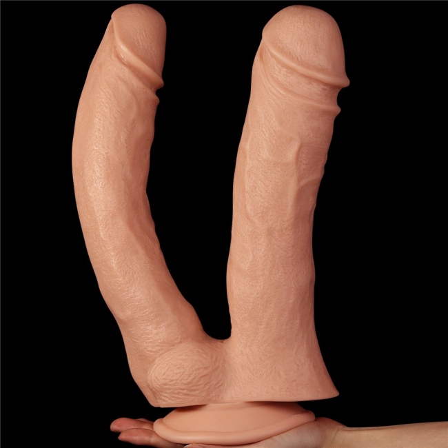 Realistic Mega Double Ultra Kalın Dildo 30 Cm Çift Başlı Dİldo