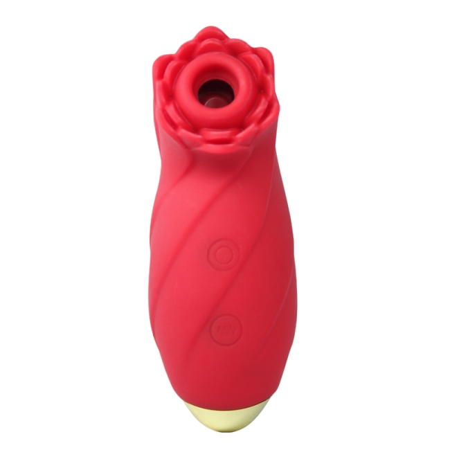 Red Flower Sucking Silikon 10 Modlu Titreşim ve Emiş Modlu Şarj Edilebilir Vibratör