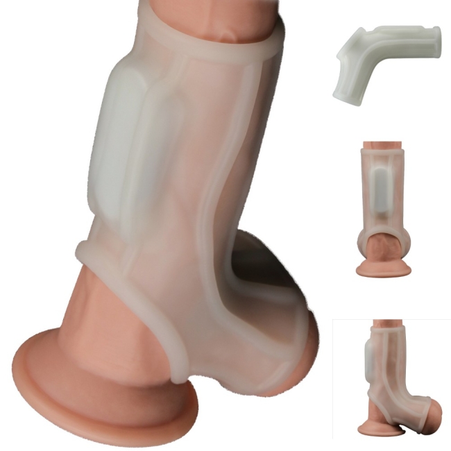 Ridge Knights Ring Titreşimli Testis ve Yarım Penis Kılıfı