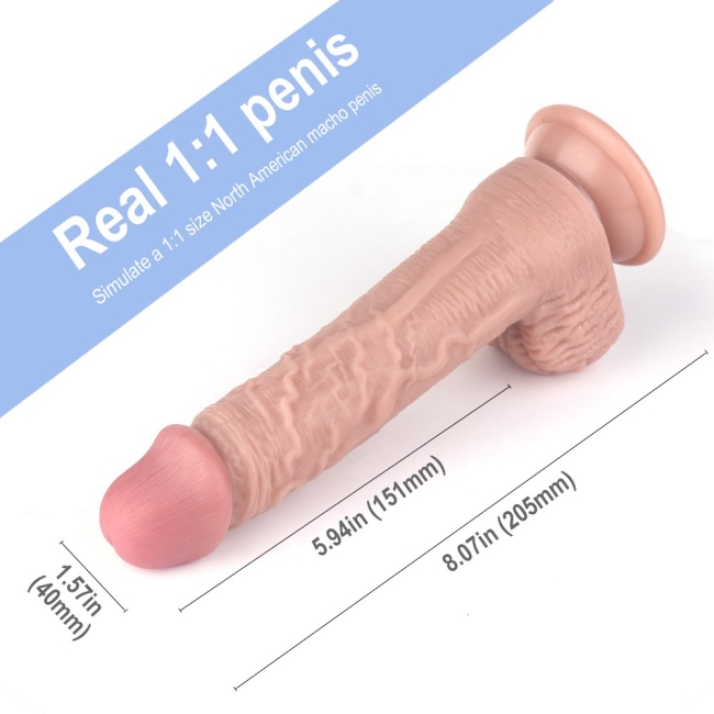 S-Hande Dick-2 Ultra Yumuşak 20 cm Realistik Kemerli Penis