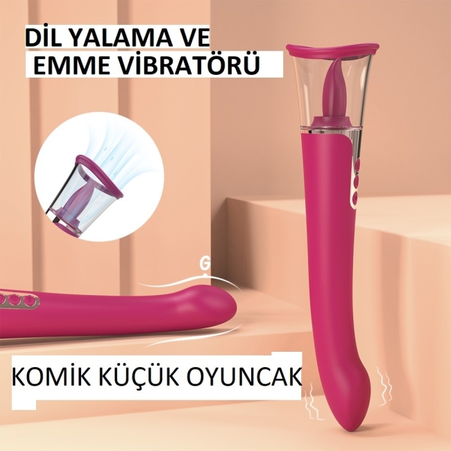 Sabrina Emiş&Dil Hareketli ve Titreşimli Çift taraflı Vibratör