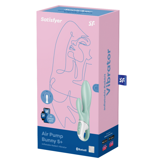 Satisfyer Air Pump Bunny 5+ Mint App Kontrollü Şişebilen&Titreşimli Rabbit Vibratör