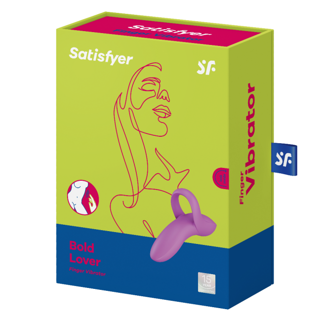 Satisfyer Bold Lover Dark Pink 12 Farklı Titreşim Modlu Parmak Vibratörü 