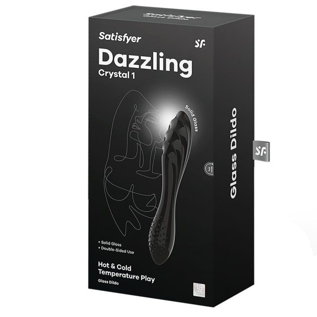 Satisfyer Dazzling Crystal 1 Yüksek Kaliteli Borosilikat Siyah Cam Yapay Penis