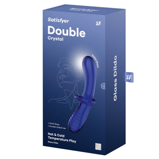 Satisfyer Double Crystal Mavi Dildo