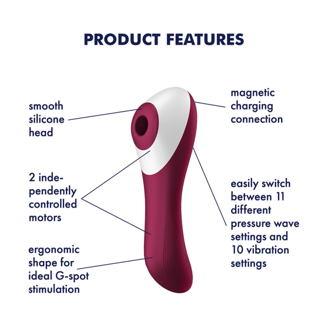 Satisfyer Dual Crush Emişli ve Güçlü Titreşimli 2 Motorlu Klitoris Uyarıcı Vibratör