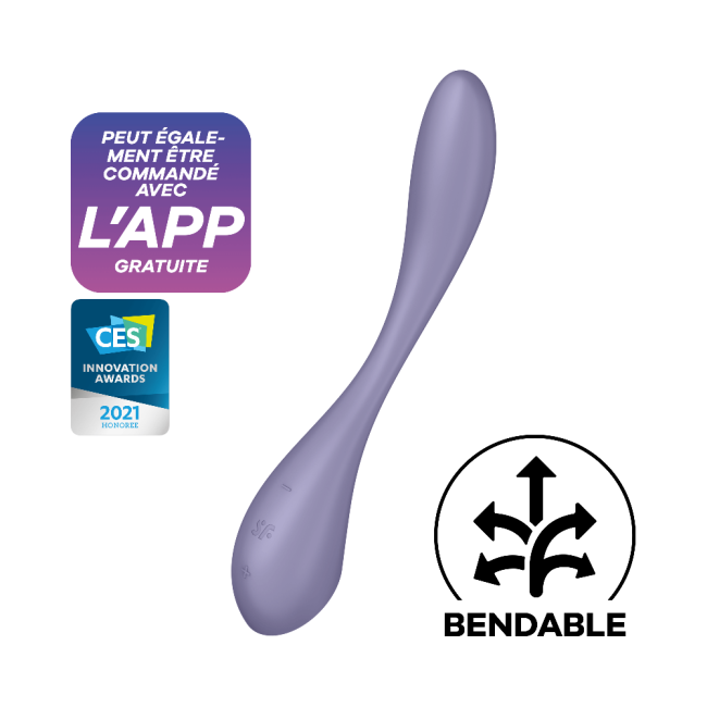 Satisfyer G-Spot Flex 5+ Lilac Connect App Kontrollü Ayarlanabilir Orgazm Vibratör 