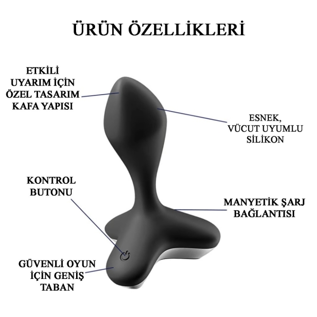 Satisfyer Game Changer Black Ultra Güçlü Ve Esnek Titreşimli Anal Plug Vibratör