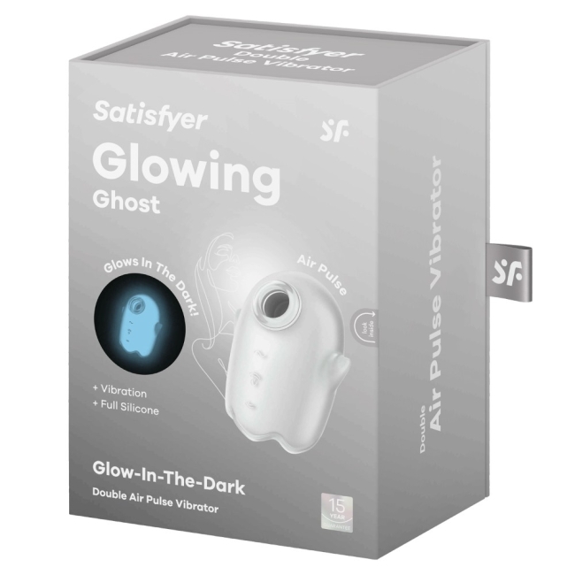 Satisfyer Glowing Ghost Parlayan Hava Darbeli Vibratör Beyaz