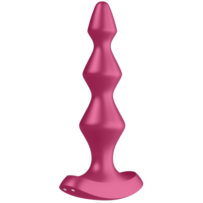 Satisfyer Lolli Plug 1 - 12 Modlu Titreşimli Şarjlı Bordo Anal Plug Vibratör