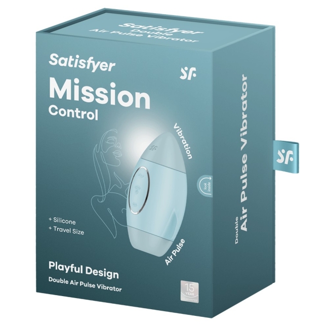 Satisfyer Mission Control Hava Darbeli Uyarıcı Vibratör Mavi